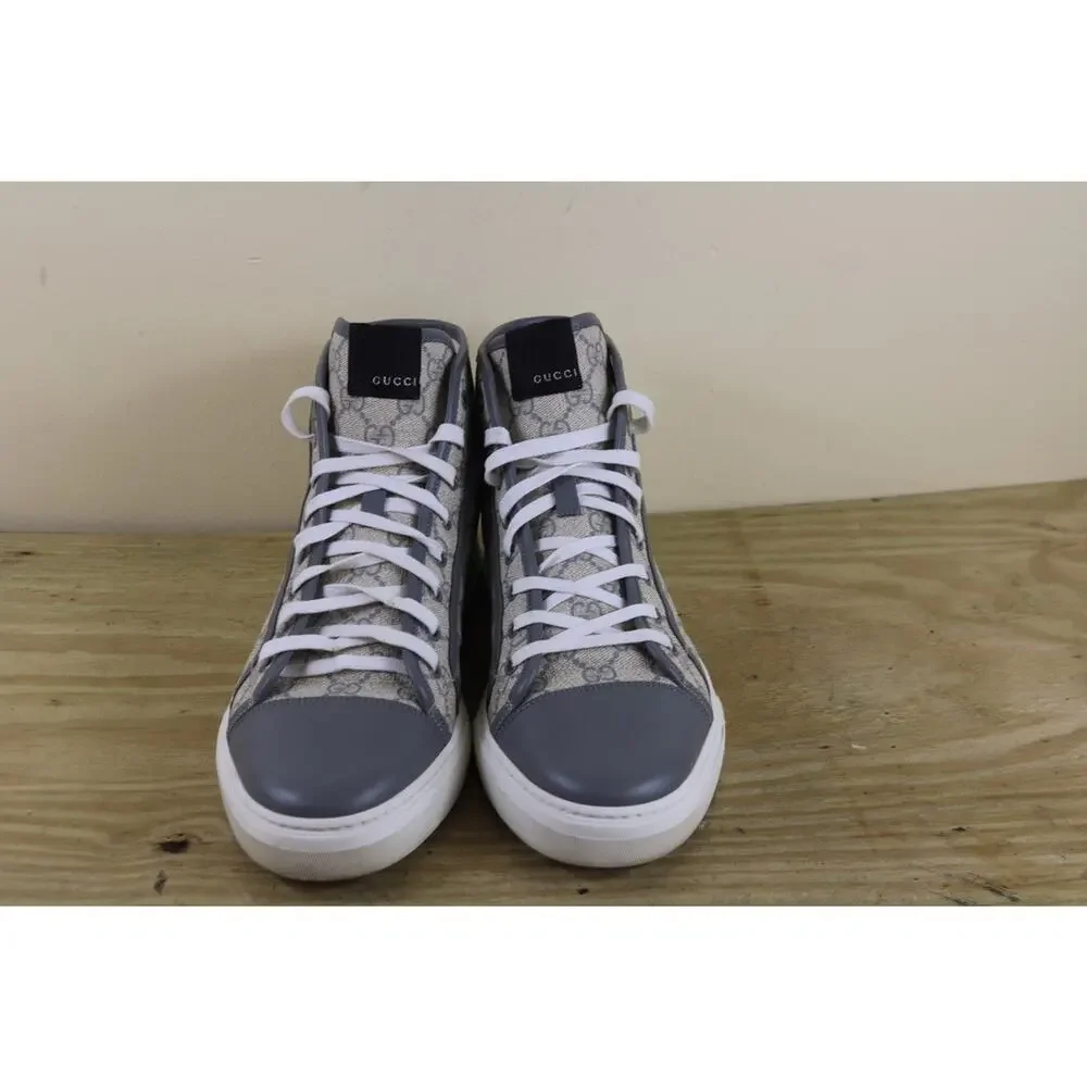 Gucci Sneakers 10 G 10.5 California GG Supreme Gray Leather Canvas